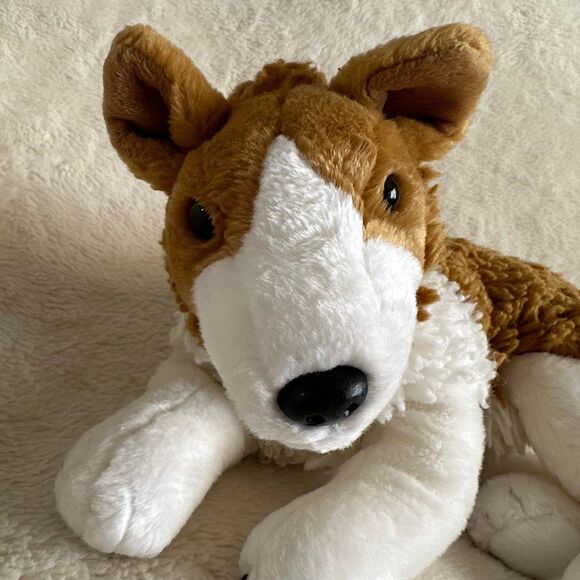 Ty Buddies Cassie the Collie Dog Laying 12” Plush Stuffed Animal Toy - Picture 3 of 7